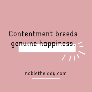 Contentment.